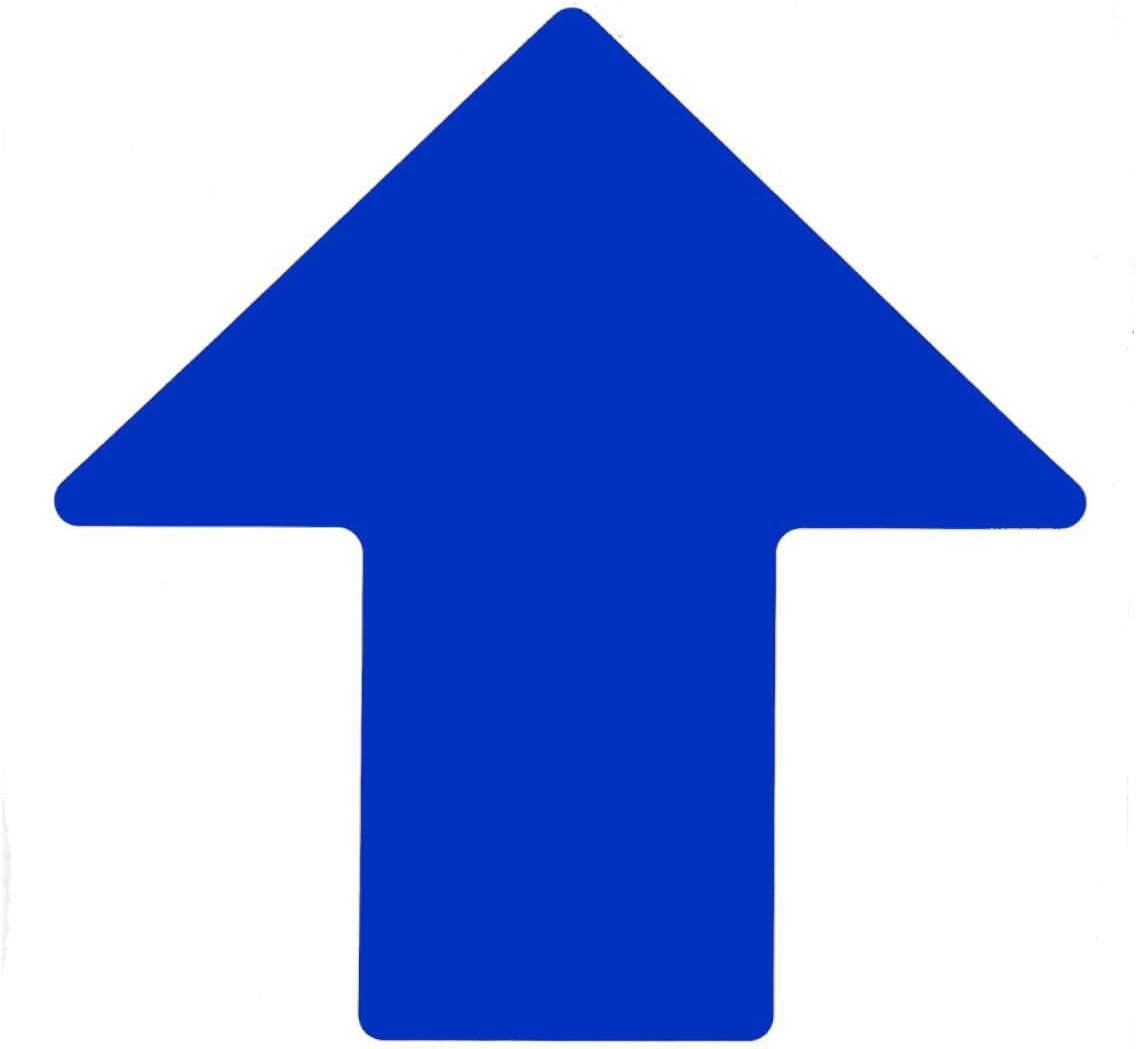 Brady - 175656 - Floor Marking Tape: Arrow, Solid, Blue, 4 in x 10 in, 0.008 in Tape Thick, Brady, ToughStripe, 25 PK