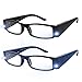 Reading Glasses with Light Bright LED Lighted Magnifier Nightime Reader Women Men Clear Vision Lighted Eye Glasses 2pk -+2
