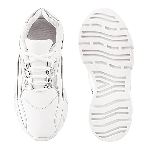Image of Vendoz Women & Girls White Casual Sports Shoes Sneakers - 36 EU