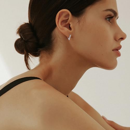 HZMAN Men Women Bike Punk Silver Stainless Steel Triangle Dangle Hoop Earrings2