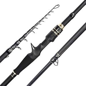 hengel Carbon Spinning Casting Rod M, MH vermogen ultralight telescopische hengel 2.03m, 2.16m, 2.21m, 2.28m-black_Spinning (2,44 m-H) Hengel (Color : Black, Size : Casting (2.44m-H))
