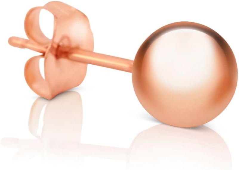 14K Gold Ball Stud Earrings - Assorted Colors, Sizes, Sets and Type of Clasp - Available in 3-Pair, 1-Pair and Singles