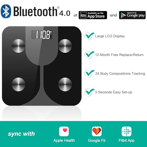 Smart Scale,BMI digital rest room weight scale,Wireless Body Fat Scale,Highly Precise Bluetooth Scale for Weight Loss for Body Weight and fats share weight reduction 3 41V5wKbRgLL