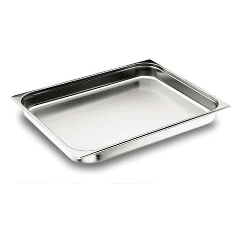 LACOR 66020 - Cubeta Gastronorm 2/1 530x650x200 Sin Asa Acero Inoxidable | En acero inox 18/10, conserva y transporta alimentos; ideal para cocina profesional y uso diario en casa, versátil y duradero