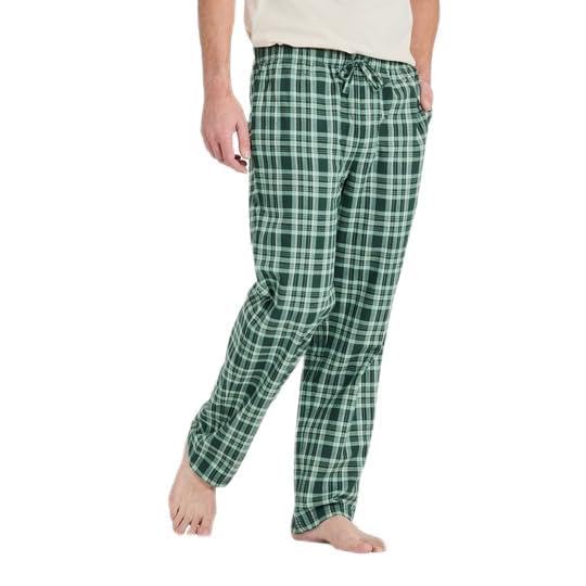 Life is Good. Men's Treeline Plaid Classic Sleep Pant, Treeline Green, X-Large