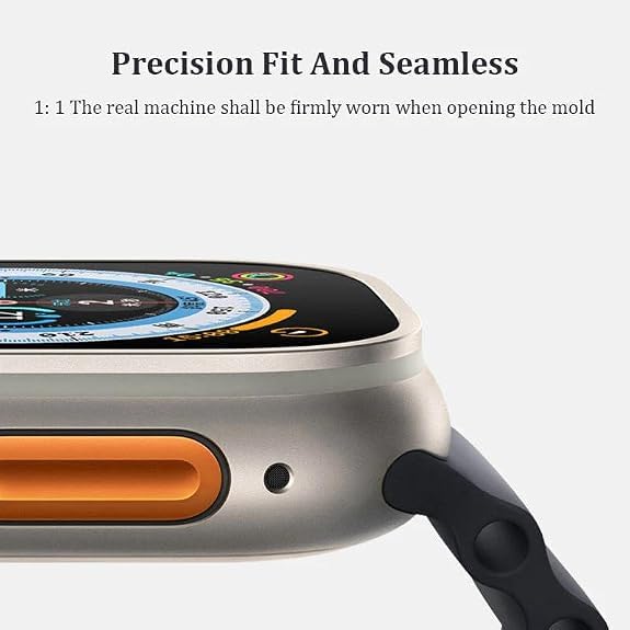 Image of Ocean Band Strap Compatible Apple Watch Strap 42mm 44mm 45mm 49mm Ultra, Soft Silicone Replacement Sport Band for iWatch Series 8 /7 /6 /5 /4 /3 /2 /1 SE Adjustable Breathable Wrist Strap