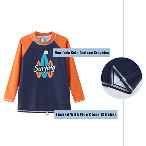 Boys Rash Guard One Piece Swimsuits Long Sleeve Swim Shirt for Kids3