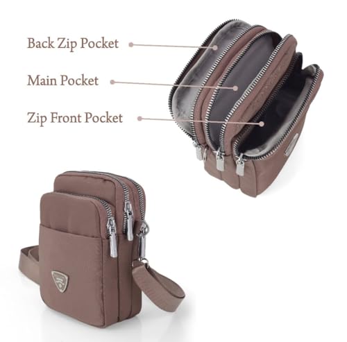 Image of J I Women's Small Cross-Body Phone Bag Stylish Mobile Cell Phone Holder Pocket Purse Wallet Sling Bag Mini Shoulder Bags