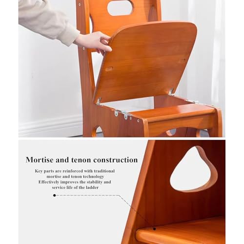 Taburete plegable de madera portátil multifuncional para optimizar espacios pequeños 6