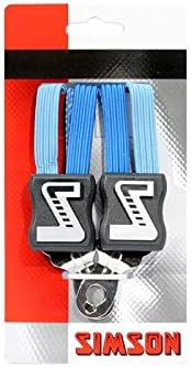 SIMSON Bicycle Accessories Lashing Strap Luggage Fixing Easy Installation Cobalt Blue, Clear