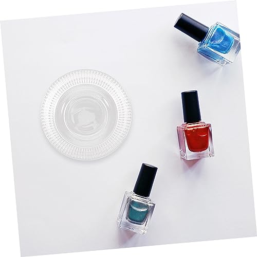 Plato de vidrio para arte de uñas manicure miniatura 5