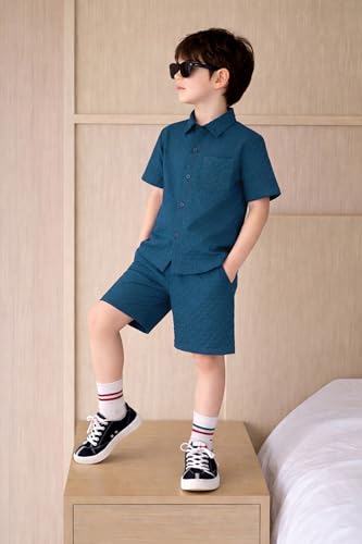 Image of Fashion Dream Boy's Cotton Blend Solid Clothing Set