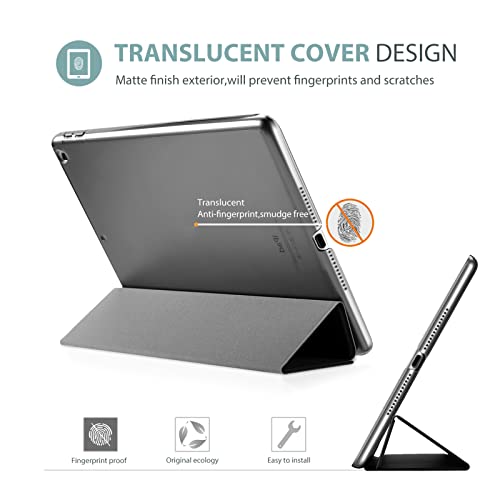 Image of ProCase Smart Case for iPad 9.7 Inch iPad 6th /5th Generation 2018 2017(Model: A1893 A1954 A1822 A1823), Ultra Slim Lightweight Stand Cover with Translucent Frosted Back -Grey