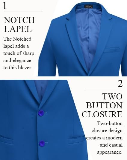 COOFANDY Men's Casual Blazer Slim Fit Suit Jackets Two Button Lightweight Knit Sport Coat - Image 5