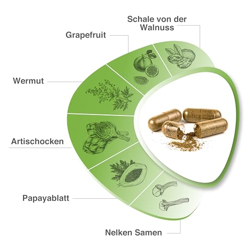VH3 Meine Para-Kur mit Wermutkraut Nelkenextrakt, Artischocken und Schwarze Walnussschalen Extrakt - 100% Vegan - Made in Germany