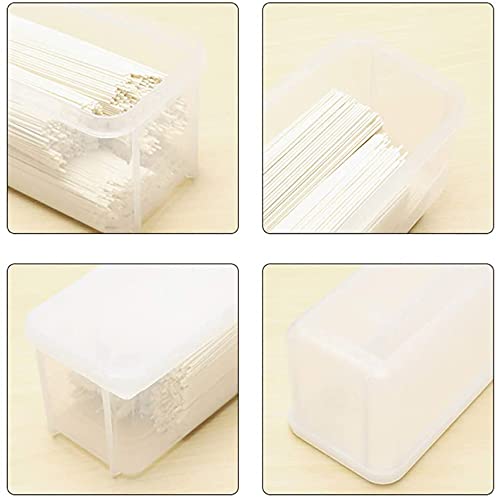 Lot De 2 Boîtes De Rangement Alimentaire - Pour Pâtes, Céréales, Aliments Secs - Transparentes Avec Couvercle