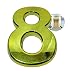 PARENCE - Numero di porte 3D - 10 cm - Plastica Premium spazzolato - Effetto oro lucido - Adesivo extra forte - Numero porta, strada e casa (8, oro)