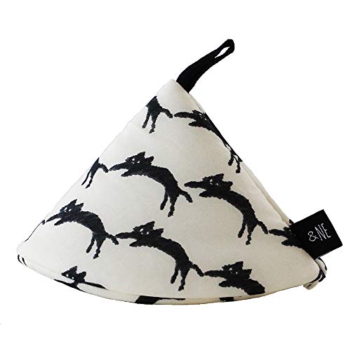 アンドエヌイー(&NE) 三角鍋つかみ ネコホワイト NHK-048-NKWH