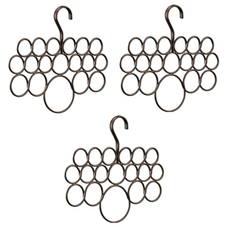 iDesign Axis Metal Loop Scarf Hanger, No Snag Closet Organization Storage Holder