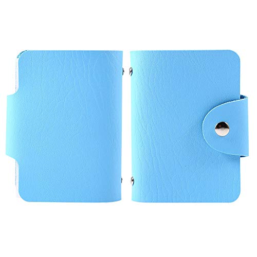ID Business Case Handtasche, weiches PU-Leder Kreditkartenetui mit Metallschnalle für Damen für den täglichen Gebrauch zur Kartenaufbewahrung (Blau) Cover