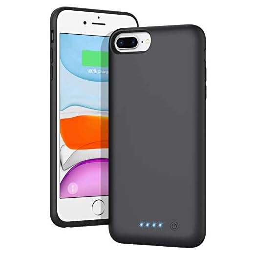 AONIMI Battery Case for iPhone 6s Plus/6 Plus/7 Plus/8 Plus, [8500mAh] Portable Charging Case Rechargeable Extended Battery Pack Protective Charger Case for iPhone 6 Plus/7 Plus/8 Plus Black
