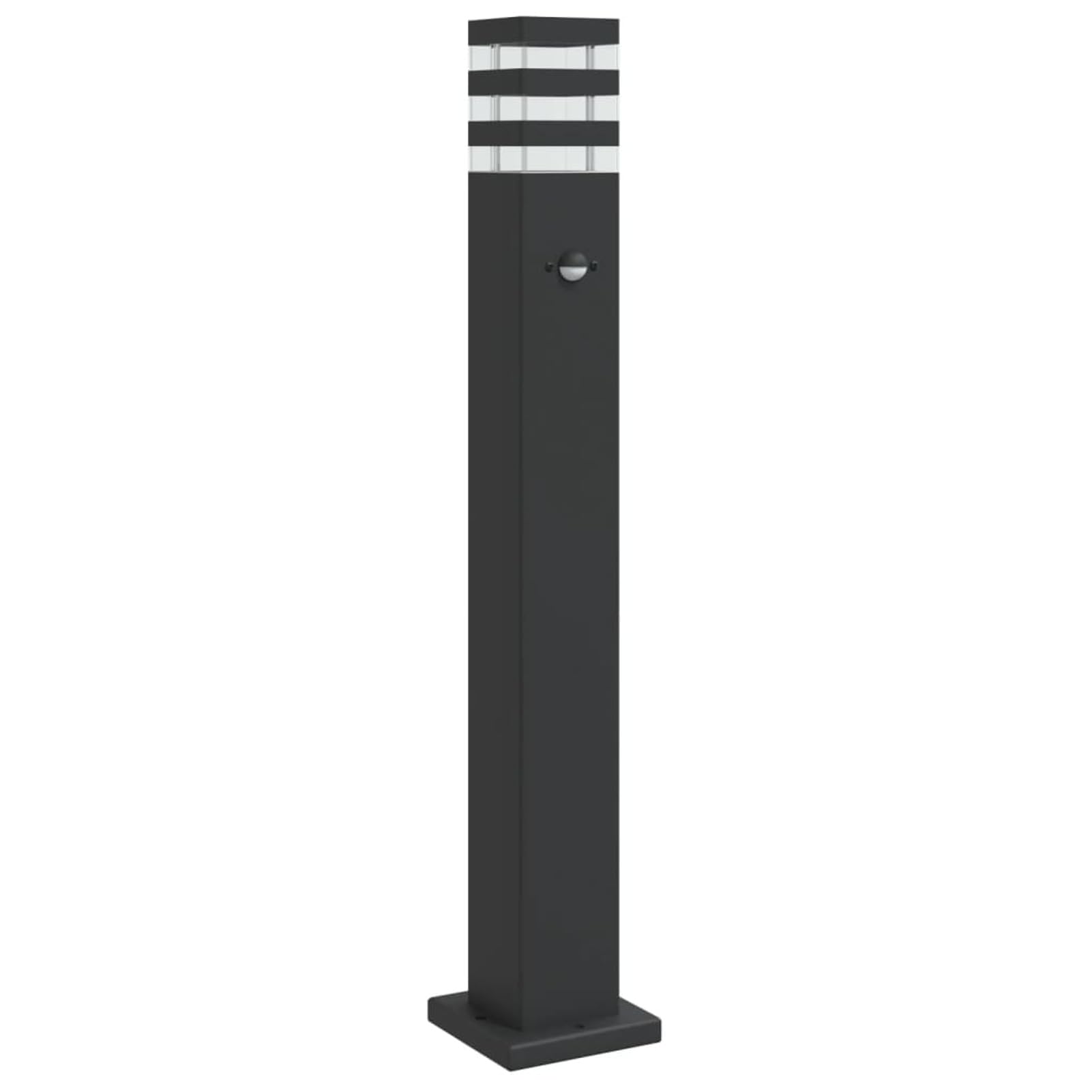 LAPOOH Lampada da Terra per Esterni con Sensore Nera 80cm in Alluminio,Lampade da Terra,Lampada da Terra Moderna,Lampade da Terra per Soggiorno-4006401