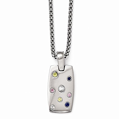 Edward Mirell Titanium Multi Color Sapphire Silver Bezel 2 Inch Ex Necklace Pendant Charm Fancy Fashion Jewelry For Women Gifts For Her Edward Mirell Titanium Multi Color Sapphire Silver Bezel 2 Inch Ex Necklace Pendant Charm Fancy Fashion Jewelry For Women Gifts For Her