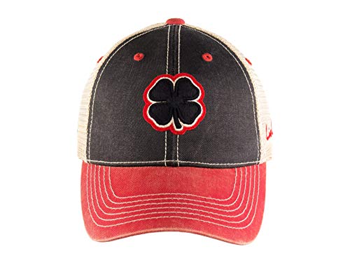 Black Clover Two-Tone Vintage 4 Adjustable Hat Black Clover/Red Trim/Black/Tan One Size