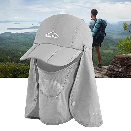 Chapéu de Sol de Aba Larga, boné de Proteção Solar Portátil Respirável 360 Graus de Proteção Com Aba