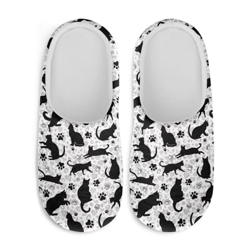 Jeiento Animal House Slippers Womens Home Shoes Warm Comfort Fuzzy Slipper for Spa,Slip-on Bedroom Slides2
