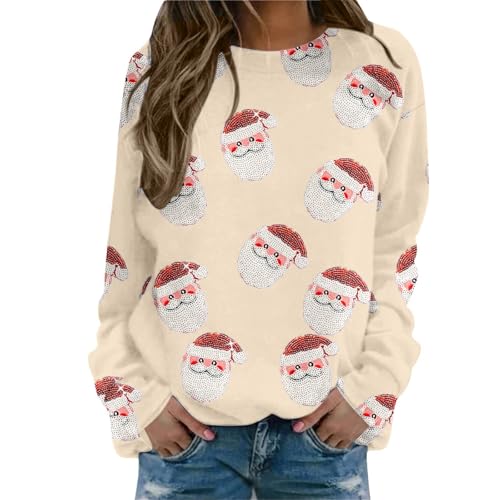 Sweat-shirt quotidien en plein air pour femme actif en beige