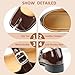 VOZTOLLS Mary Jane Flats Women Tabi Split Toe Low Block Heel Mary Jane Pumps Comfortable Casual Walking Dress Party Flats Shoes Dark Brown Size 7.5