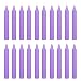 Mega Candles - Unscented 4" Mini Chime Ritual Spell Taper Candle - Lavender, Set of 20