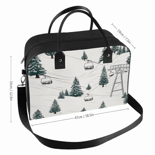 Maletín ligero para portátil unisex con diseño de abeto miniatura 2