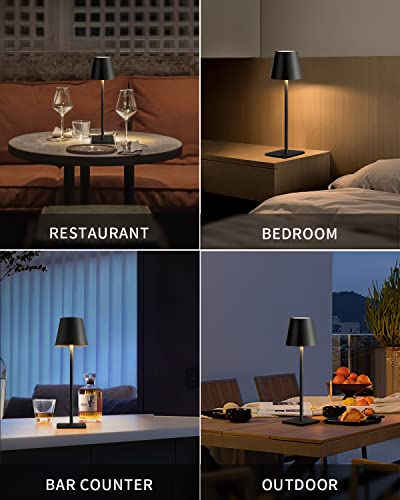 Kdg AMZ-TBL-003-2-G Pack Cordless Table Lamp,Portable Led Desk Lamp, 5000Mah Battery Operated, 3 Color Stepless Dimming Up, For Restaurant/Bedroom/Bars/Outdoor Party/Camping/Coffee Shop Night Light thumb #7