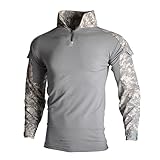 Camo1 スーツ戦闘服屋外ペイントボール服軍事戦術シャツカーゴパンツ (Acu シャツ XL)