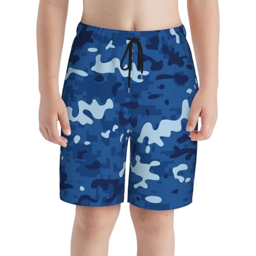 Boy Swim Trunks Teens Boy Beach Board Shorts Truck Tractor Quick Dry Bathing Suit Swimwear