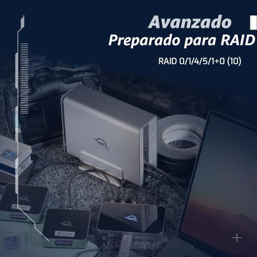 Caja NVMe M.2 SSD OWC Express 4M2 USB4 con 4 ranuras y soporte SoftRAID para Mac y Windows 7