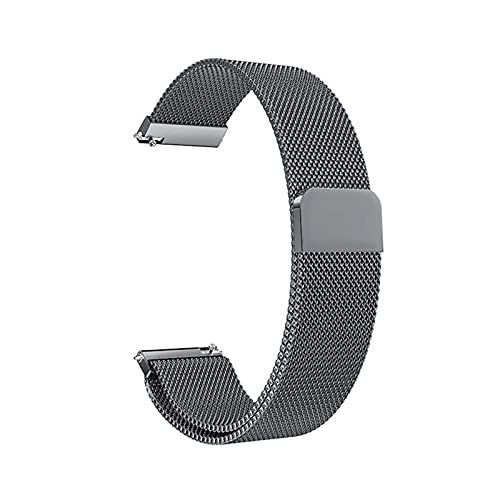 Bracelet de montre 22 mm EKSED en maille noir de remplacement pour montres