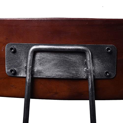 Gwarez Set Of 2 Bar Stools, 25.6-31.5Inch Adjustable Height Swivel Counter Height Bar Chair, Retro Finish Industrial Style Wood Barstools With Backrest, Walnut Color… #TOP7