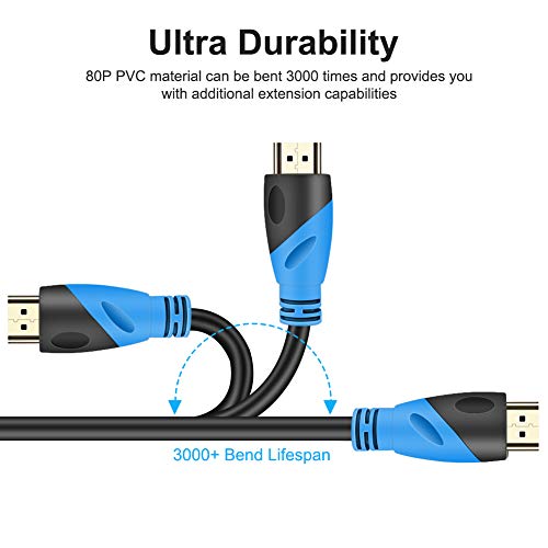 Rommisie 4K Hdmi Cable 100Ft (Hdmi 2.0,18Gbps) Ultra High Speed Gold Plated Connectors,Ethernet Audio Return,Video 4K,Fullhd1080P 3D Compatible With Xbox Playstation Arc Ps3 Ps4 Ps9 Pc Hdtv #TOP3