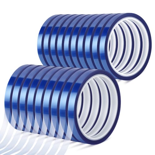 Image of 20 Rolls Heat Sublimation Tape Transfer Tape Bulk 10mm x 30m (98ft) | No Residue Easy to Tear Heat Resistant Tape for Sublimation Press Electronic Soldering Insulation