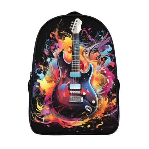 Mochila infantil de guitarras 40x28x16cm mochila 3D pequeña para preescolar