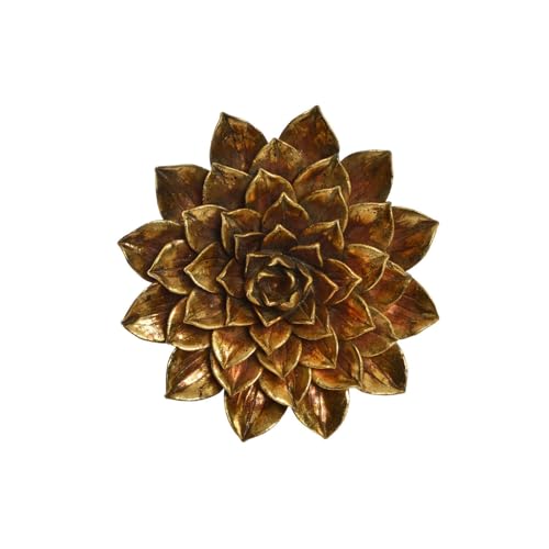 Decoracion Pared Resina 23X3X23 Flor Envejecido