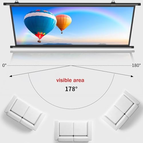 Pantalla de proyector manual 72 pulgadas formato 16:9 miniatura 2
