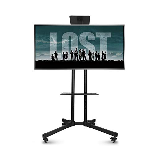 Mobile TV Ständer mit Rollen für 30-65 Zoll Plasma/LCD/LED höhenverstellbar Ultra Stabil Halterung Fernsehtisch Max.VESA 600x400 Tragkraft bis max. 80