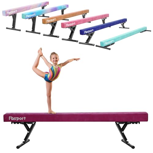 FBSPORT Trave Ginnastica Artistica per casa Regolabile 244CM,5 Altezza regolabiletrave