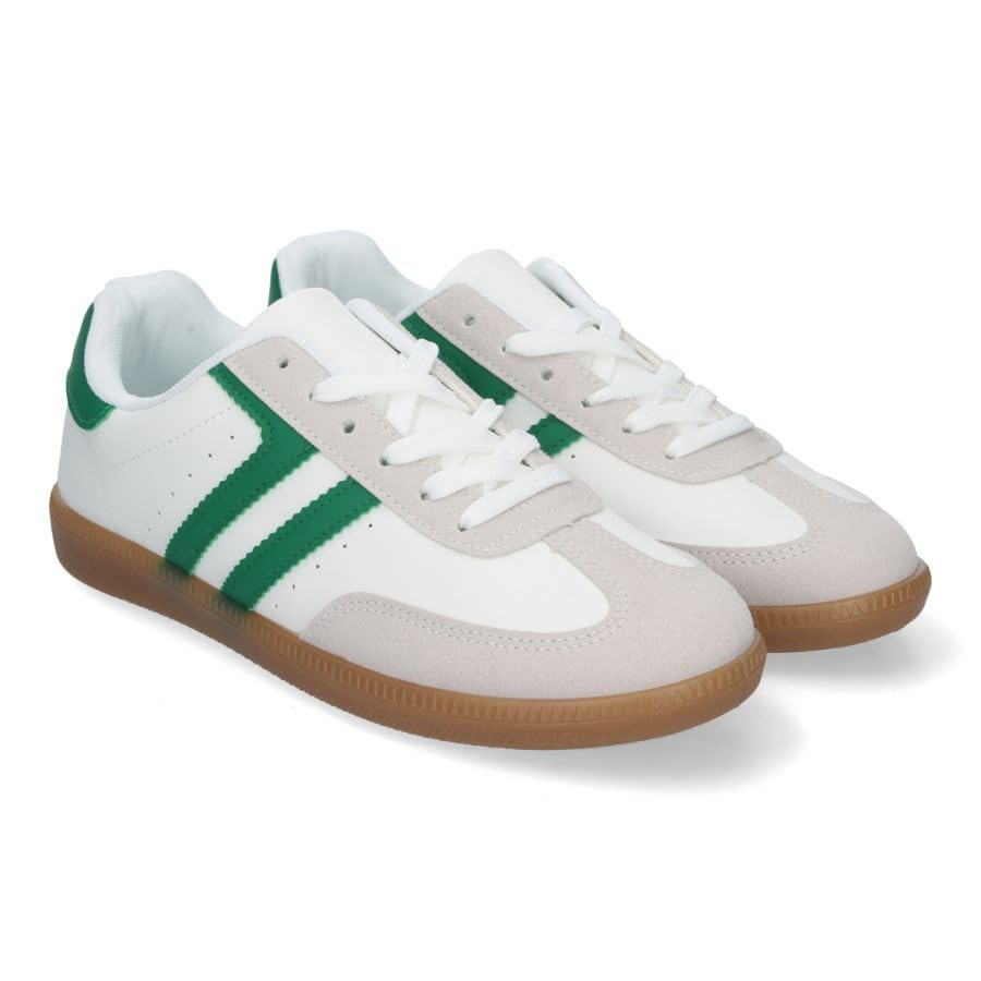 Urban Classic Green Sneakers - Zapatillas Hombre Retro Deportivas Transpirables para Uso Casual