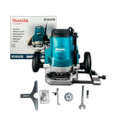MAKITA Tupia M3600B 12MM 22.000RPM 1650W para Marcenaria + Acessórios Profissional