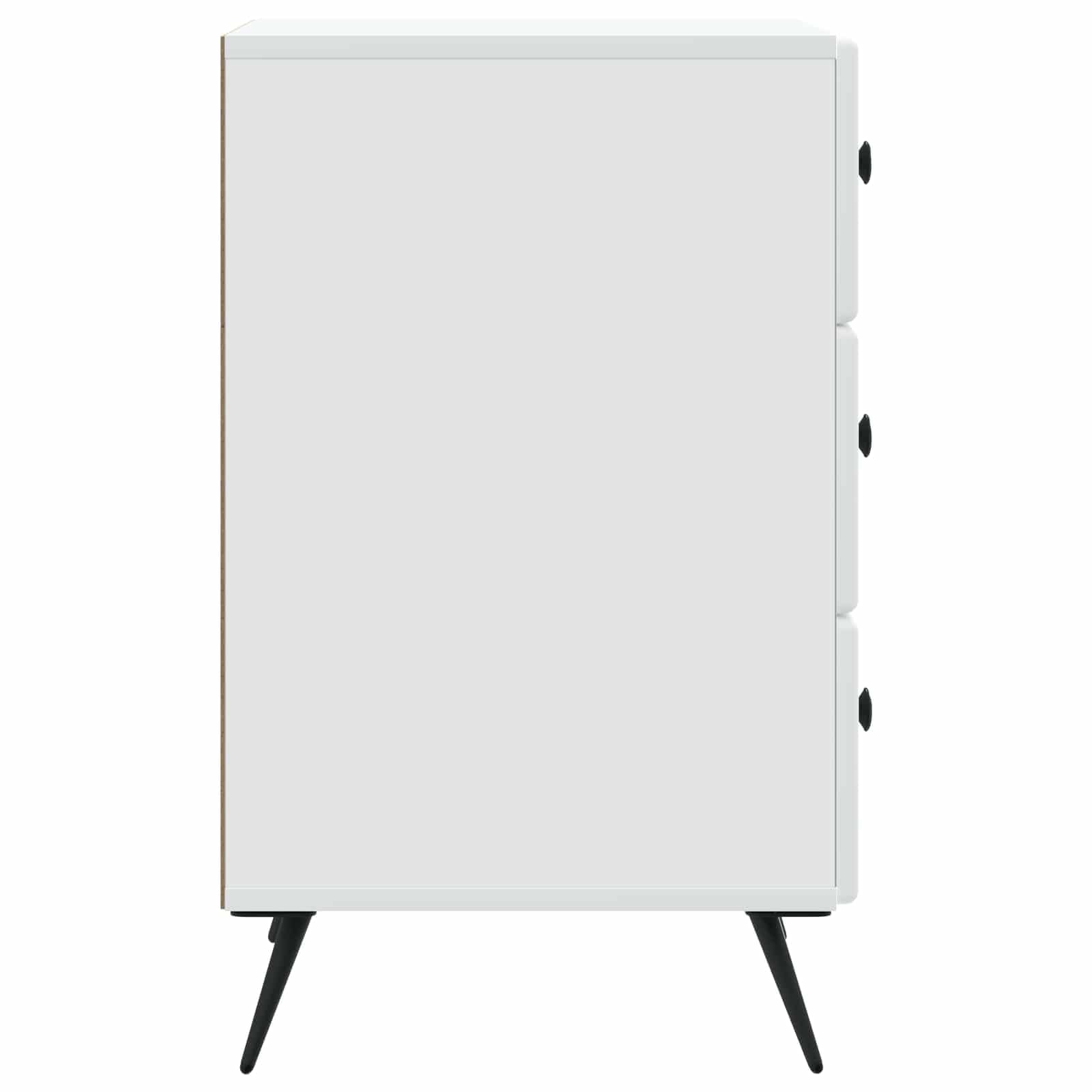 Mesita de noche blanca 43 x 41 x 66,5 cm con 3 cajones